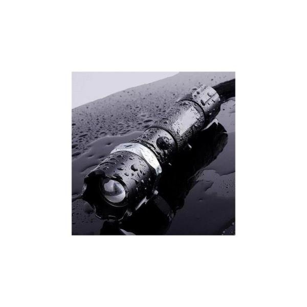Km-110 Profesyonel Şarjlı El Feneri Ledli+flashlight+zoom Özellikli  Aparatlı 6 Parça Full Set