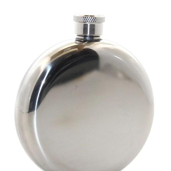 Paslanmaz Çelik Yuvarlak 5 Oz Tekli Matara Alk2676