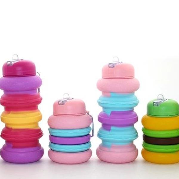 Katlanabilir Portatif Silikon Su Şişesi 500 Ml Alk3138