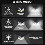 100 Led Dış Mekan Solar Aydınlatma Fotoselli Solar Lamba Hareket Sensörlü