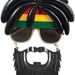 Rasta Peruklu Rasta Sakallı Bob Marley Bıyıklı Parti Gözlüğü 27x18 Cm