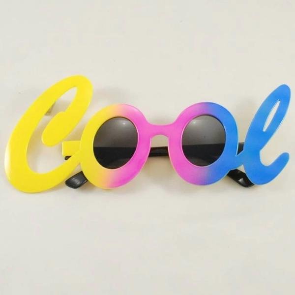 Cool Yazılı Rengarenk Parti Gözlüğü 21x8 Cm