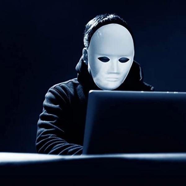 Beyaz Renk Boyanabilir Anonim Tam Yüz Cosplay Maske 24x18 Cm