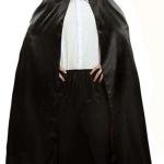 Siyah Renk Yakalı Halloween Pelerini 90 Cm